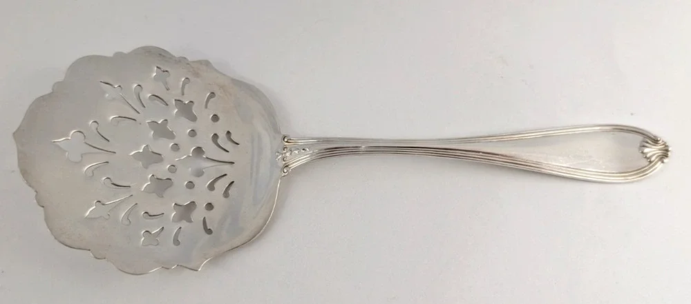 Rare Sterling Silver Tomato Server Solid Pierced 7-1/4